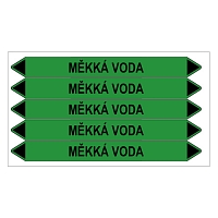 Značení potrubí, měkká voda,5 ks, 150 × 12 mm